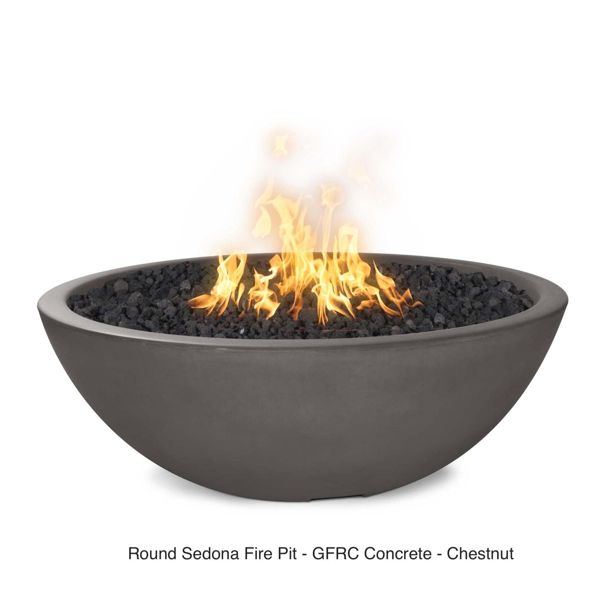 The Outdoor Plus Fire Features The Outdoor Plus Sedona Narrow Ledge GFRC Concrete Round Fire Pit / OPT-SED(xx)