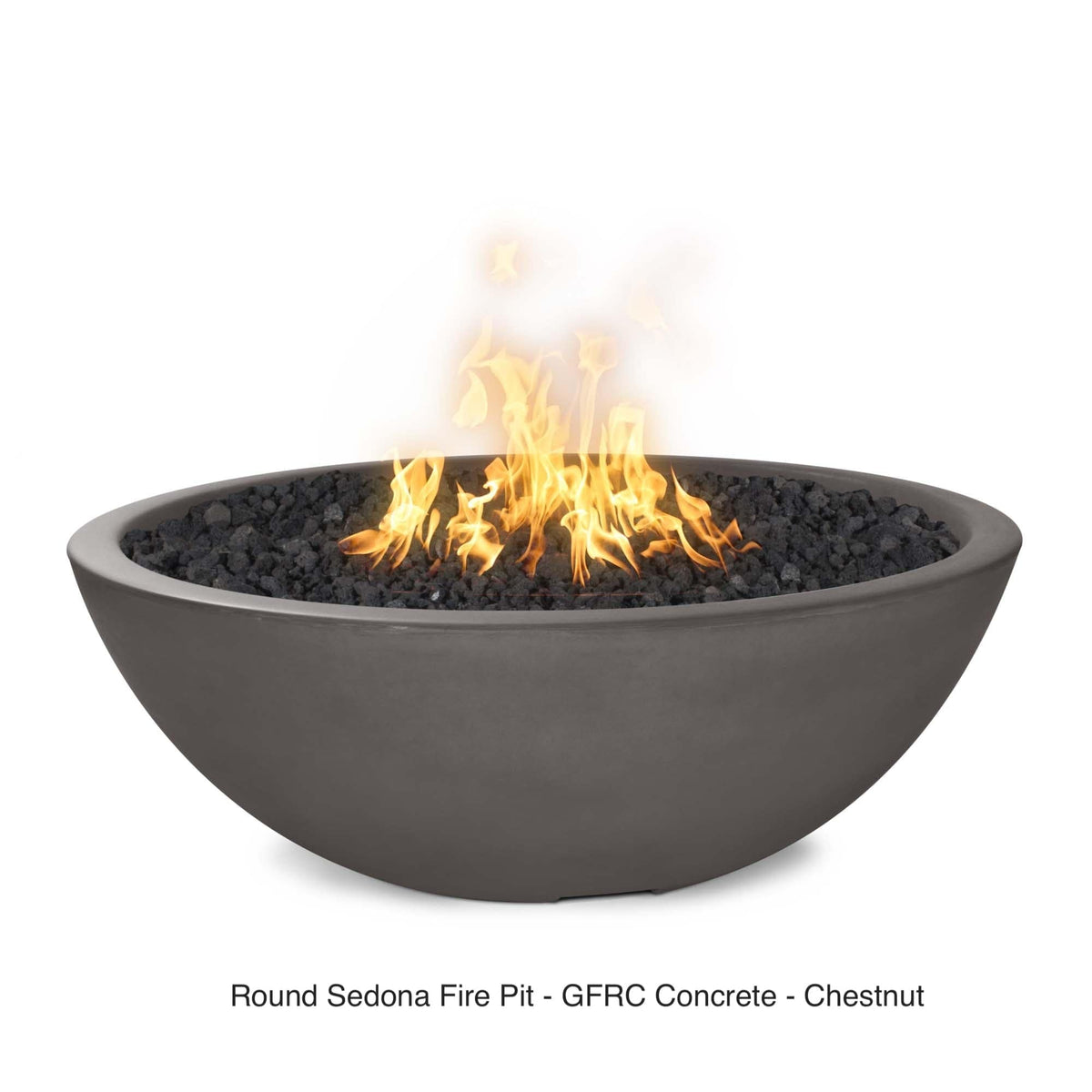 The Outdoor Plus Fire Features The Outdoor Plus Sedona Narrow Ledge GFRC Concrete Round Fire Pit / OPT-SED(xx)