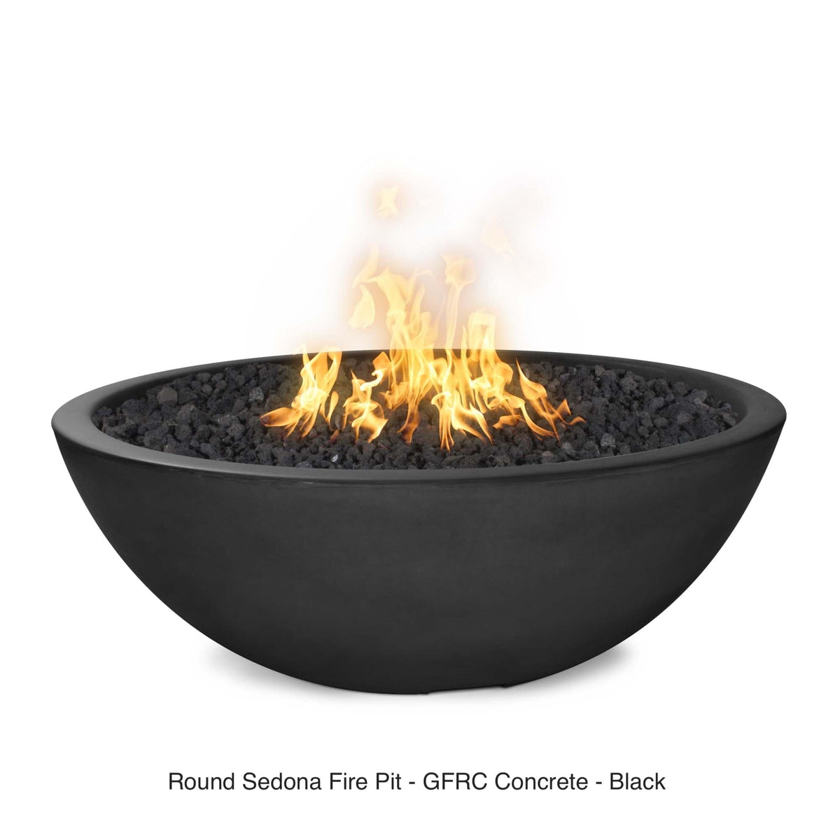The Outdoor Plus Fire Features The Outdoor Plus Sedona Narrow Ledge GFRC Concrete Round Fire Pit / OPT-SED(xx)