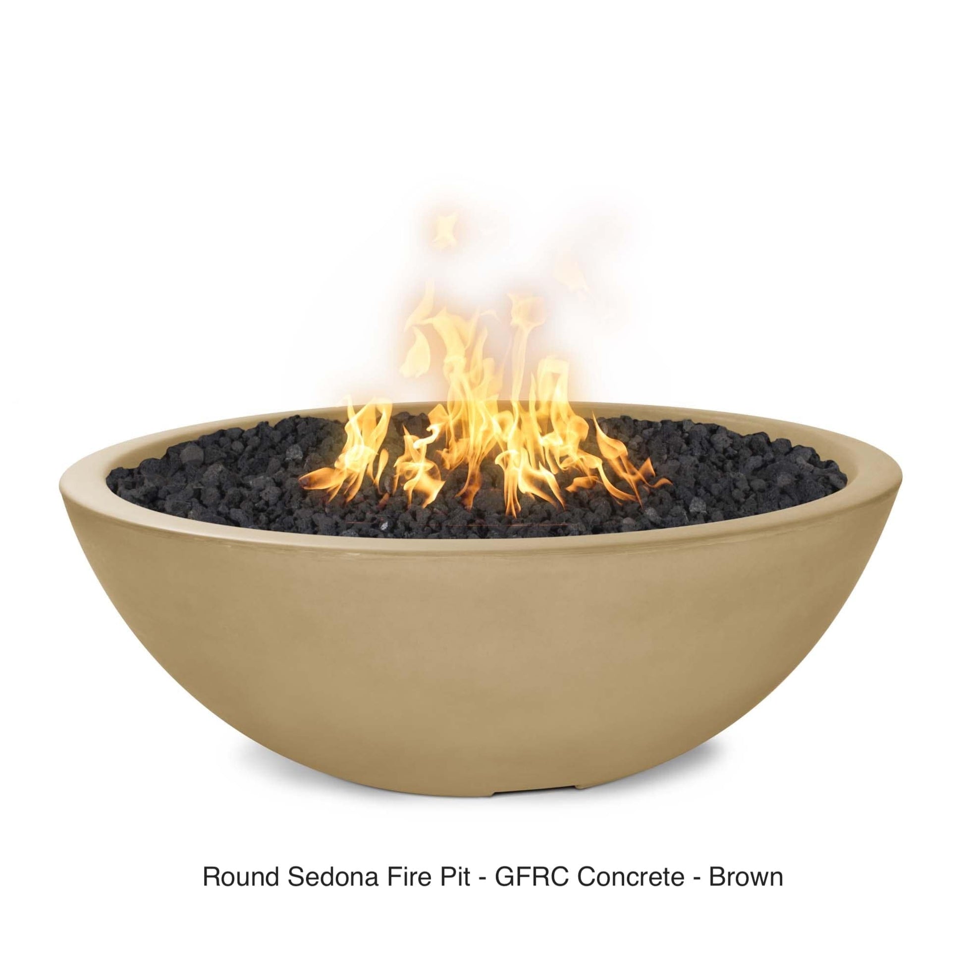 The Outdoor Plus Fire Features The Outdoor Plus Sedona Narrow Ledge GFRC Concrete Round Fire Pit / OPT-SED(xx)