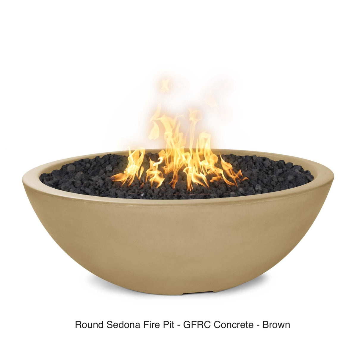 The Outdoor Plus Fire Features The Outdoor Plus Sedona Narrow Ledge GFRC Concrete Round Fire Pit / OPT-SED(xx)