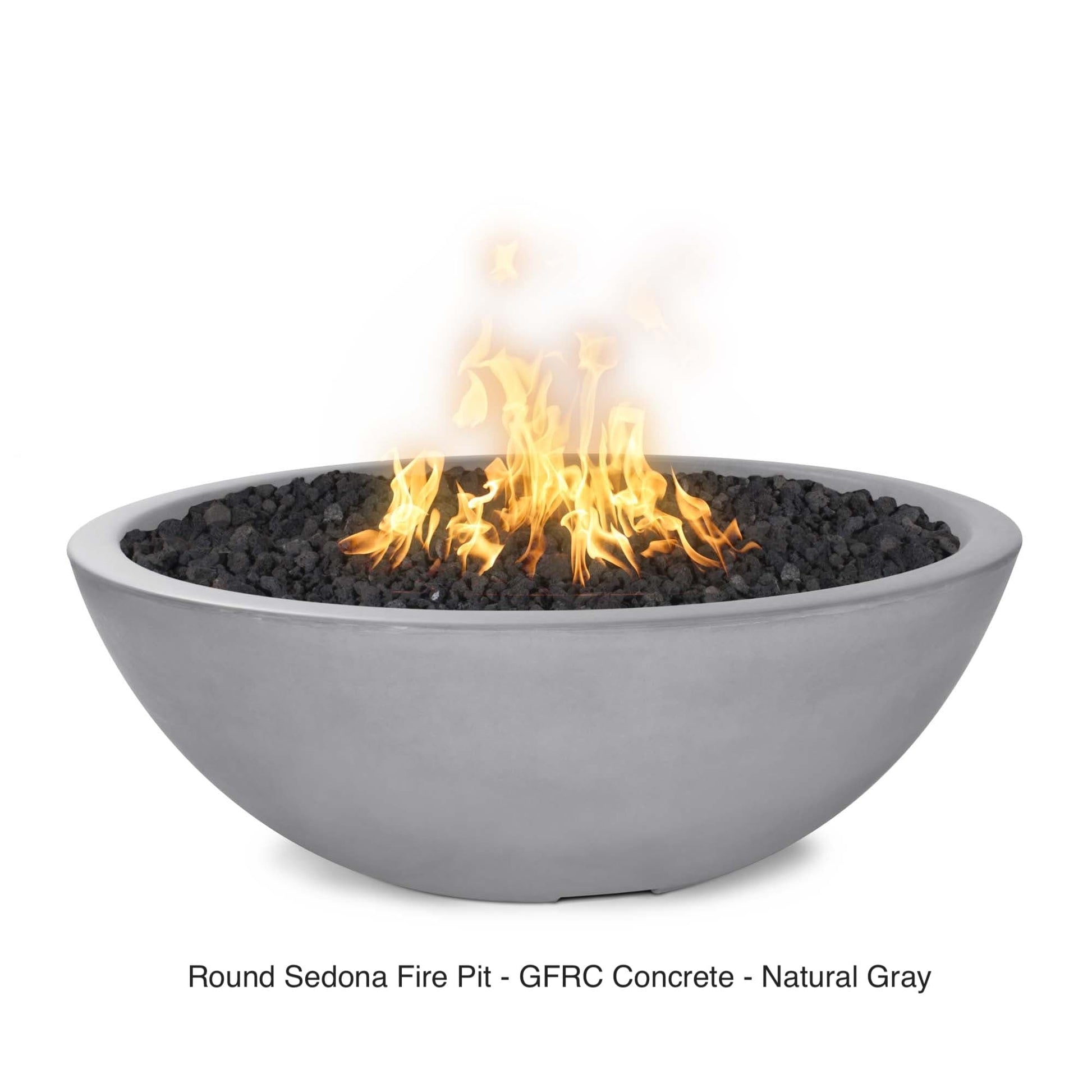 The Outdoor Plus Fire Features The Outdoor Plus Sedona Narrow Ledge GFRC Concrete Round Fire Pit / OPT-SED(xx)
