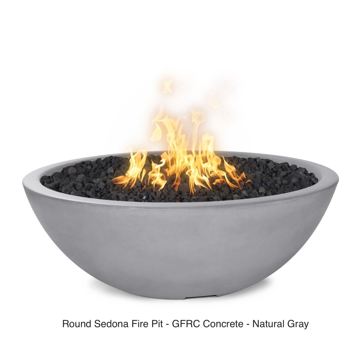 The Outdoor Plus Fire Features The Outdoor Plus Sedona Narrow Ledge GFRC Concrete Round Fire Pit / OPT-SED(xx)