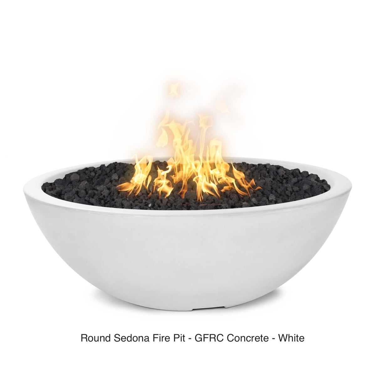 The Outdoor Plus Fire Features The Outdoor Plus Sedona Narrow Ledge GFRC Concrete Round Fire Pit / OPT-SED(xx)