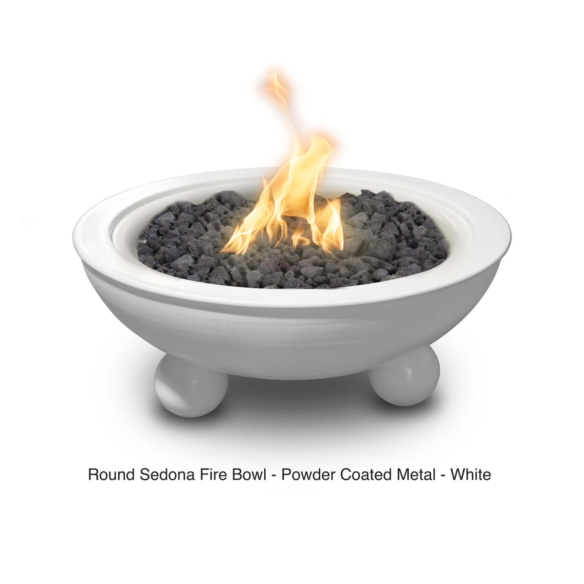 The Outdoor Plus Fire Features The Outdoor Plus Sedona Powder Coated Fire Bowl with Round Legs / OPT-36RPCRLFO