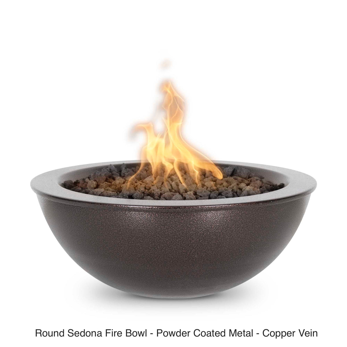 The Outdoor Plus Fire Features The Outdoor Plus Sedona Powder Coated Steel Round Fire Bowl / OPT-(xx)RPCFO