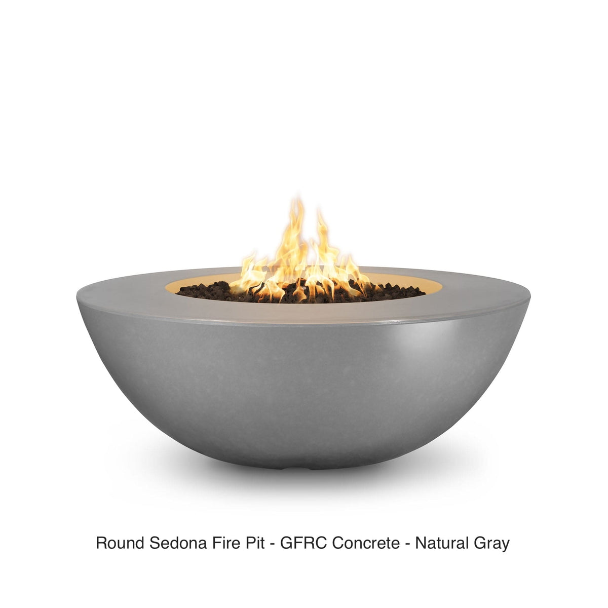 The Outdoor Plus Fire Features The Outdoor Plus Sedona Wide Ledge GFRC Concrete Round Fire Pit / OPT-SEDWL(xx)