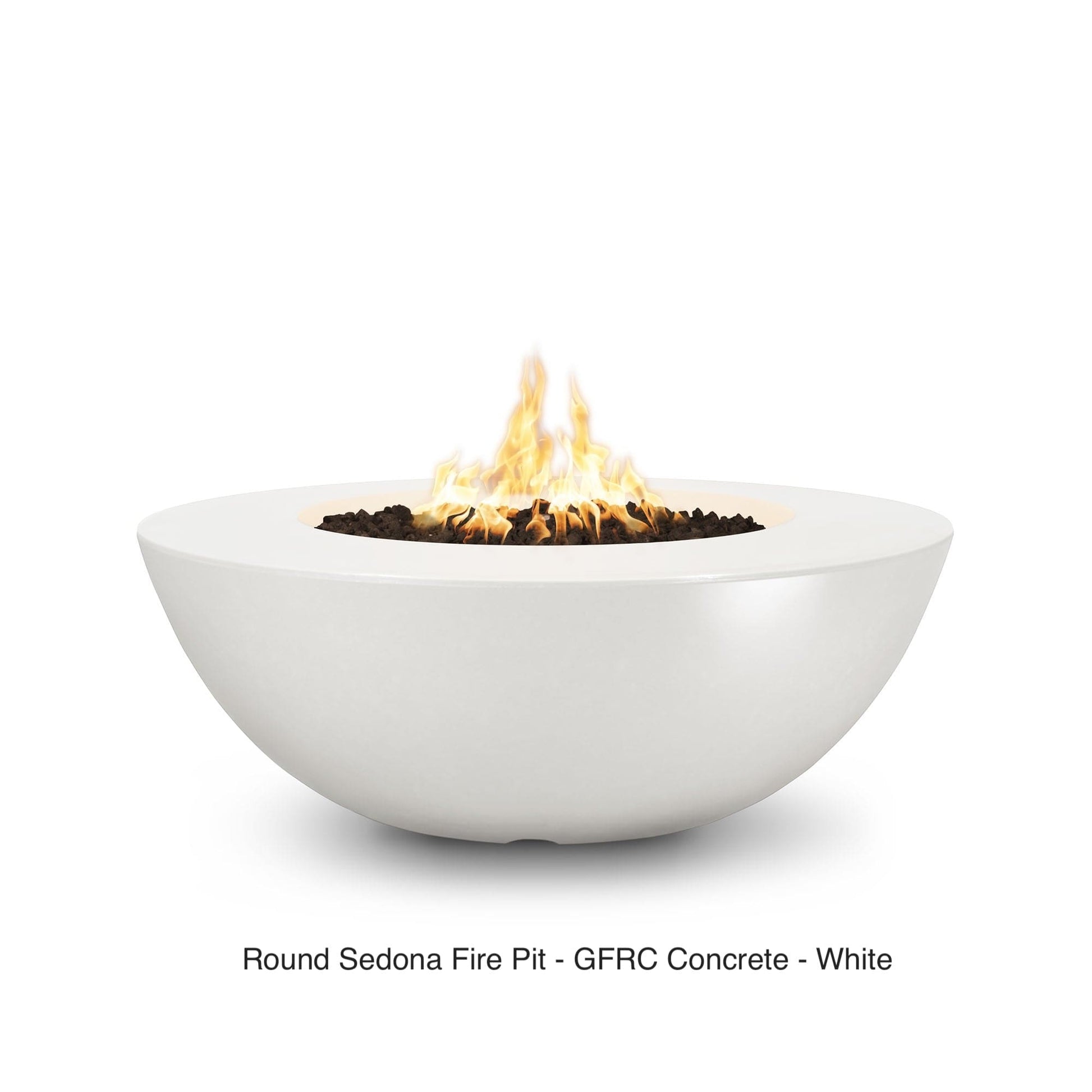 The Outdoor Plus Fire Features The Outdoor Plus Sedona Wide Ledge GFRC Concrete Round Fire Pit / OPT-SEDWL(xx)