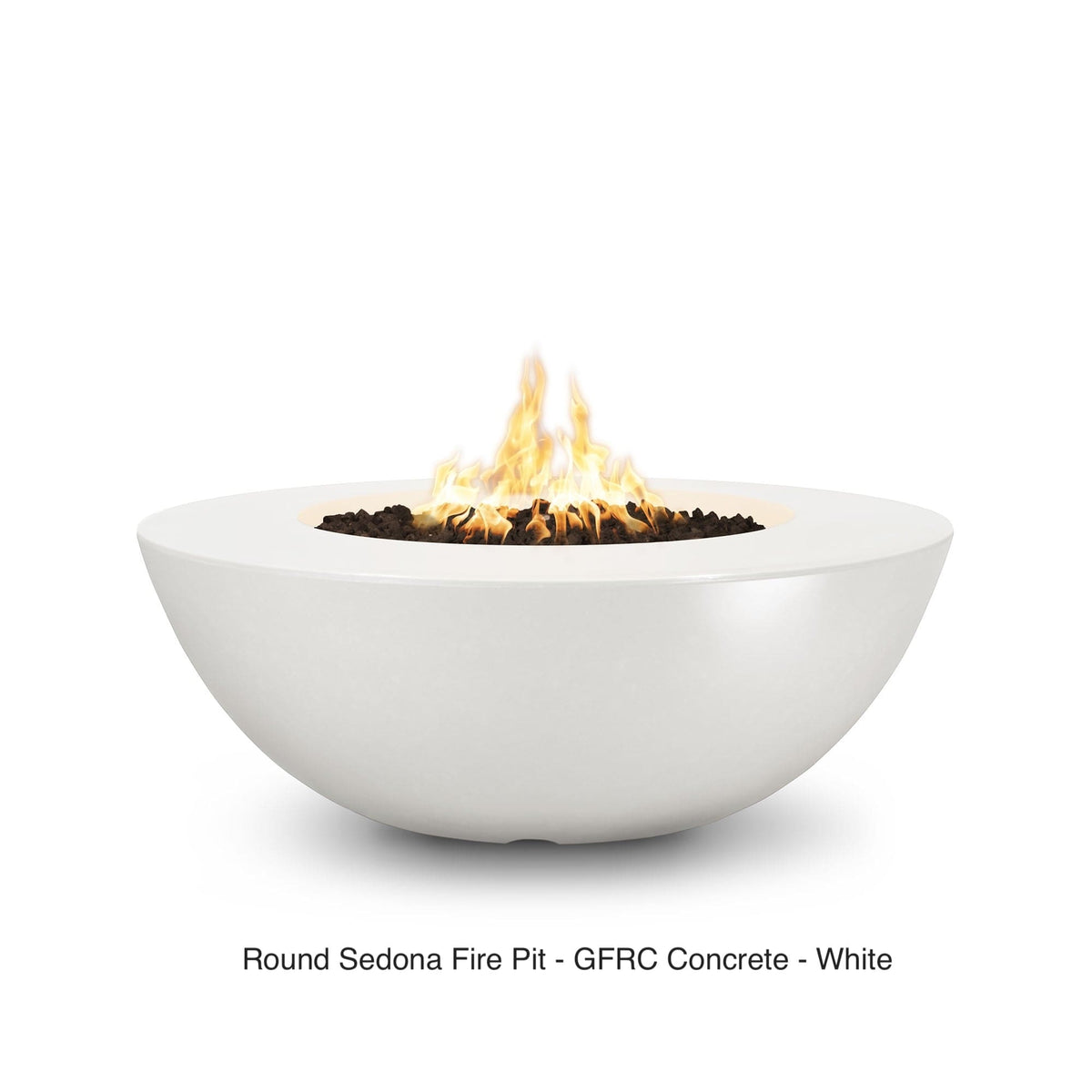 The Outdoor Plus Fire Features The Outdoor Plus Sedona Wide Ledge GFRC Concrete Round Fire Pit / OPT-SEDWL(xx)