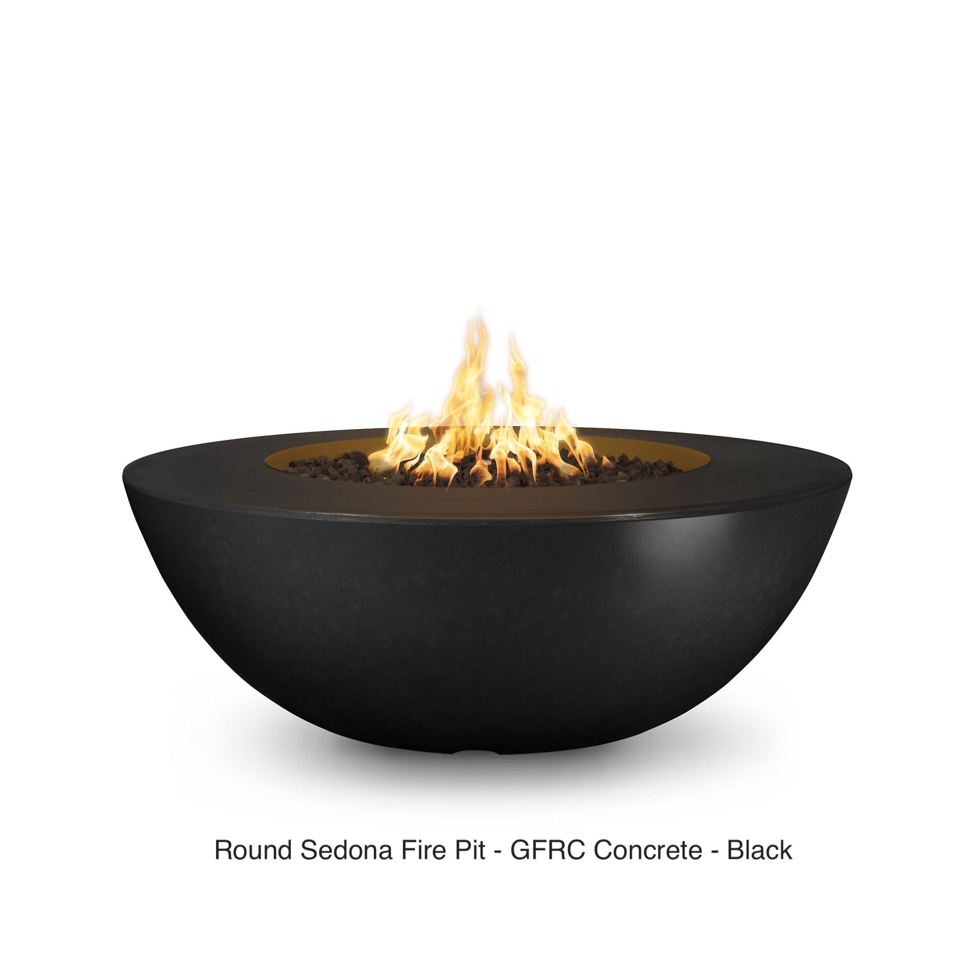 The Outdoor Plus Fire Features The Outdoor Plus Sedona Wide Ledge GFRC Concrete Round Fire Pit / OPT-SEDWL(xx)