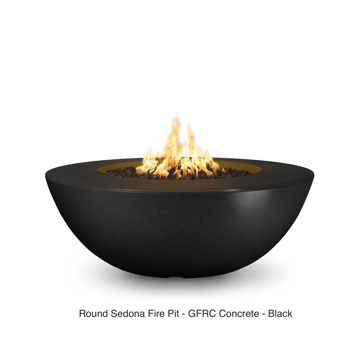 The Outdoor Plus Fire Features The Outdoor Plus Sedona Wide Ledge GFRC Concrete Round Fire Pit / OPT-SEDWL(xx)