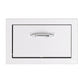 TrueFlame stainless steel access panel with center handle and 17" paper towel holder, ideal for outdoor kitchens.