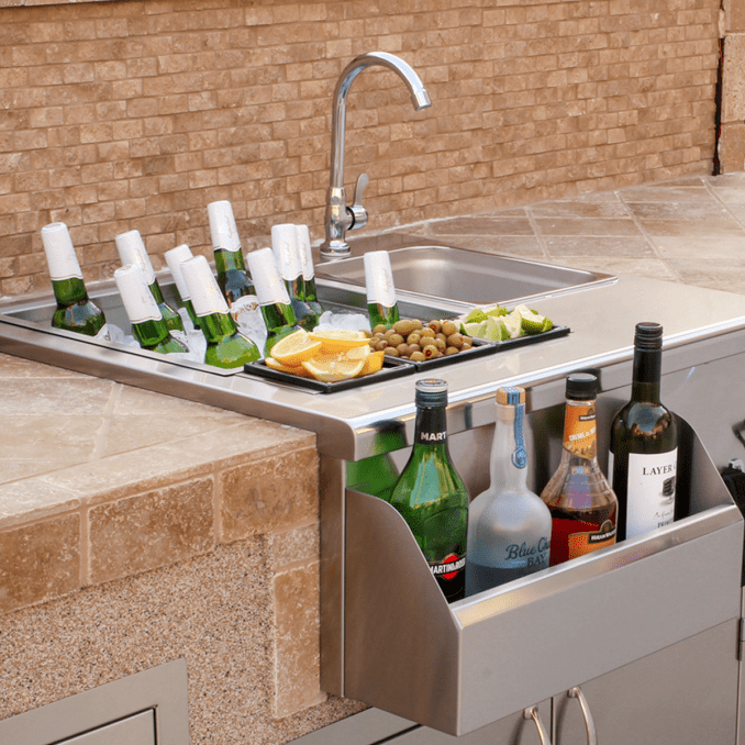 TrueFlame Kitchen TrueFlame 30" Beverage & Prep Station with LED Lights / TF-BC-30L