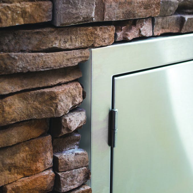 TrueFlame Kitchen TrueFlame 33" 2-Drawer & Access Door Combo Masonry Frame Return / TF-DC2-33M