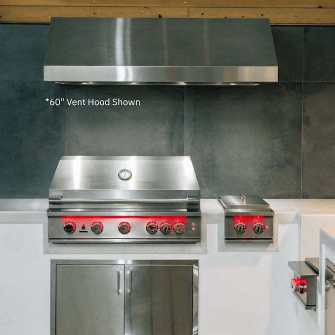TrueFlame Kitchen \TrueFlame 36", 42', 48", 60" Outdoor Rated, 1200 CFM Vent Hood, includes 1/2" Mounting Bracket / TF-VH36-2, TF-VH42-2, TF-VH48-2, TF-VH60-2