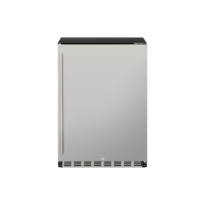 TrueFlame Refrigeration + Cooling TrueFlame 15" and 24" Width Outdoor Refrigerators / TF-RFR-15S, TF-RFR-15G, TF-RFR-24S, TF-RFR-24S-R, TF-RFR-24D, TF-RFR-24D-R