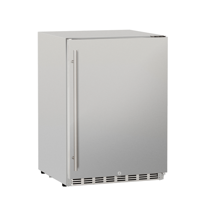 TrueFlame Refrigeration + Cooling TrueFlame 15" and 24" Width Outdoor Refrigerators / TF-RFR-15S, TF-RFR-15G, TF-RFR-24S, TF-RFR-24S-R, TF-RFR-24D, TF-RFR-24D-R
