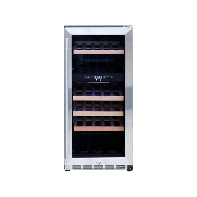 TrueFlame Refrigeration + Cooling 15 Inch / Dual Zone TrueFlame 15&quot; or 24&quot; Outdoor Rated Wine Cooler / SSRFR-15W, SSRFR-15WD, SSRFR-24W, SSRFR-24WD