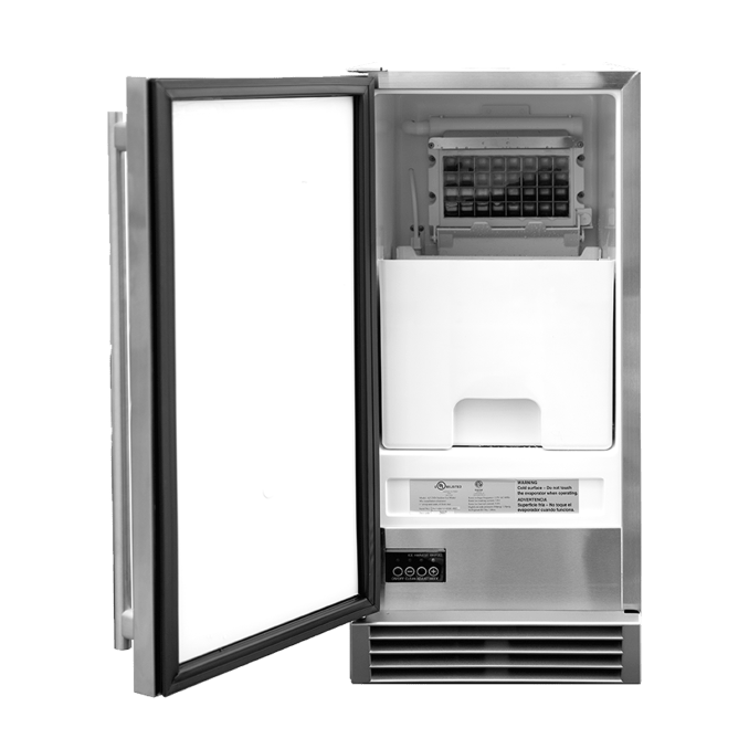 TrueFlame Refrigeration + Cooling TrueFlame 15&quot; UL Outdoor Rated Ice Maker with Stainless Door - 50 lb. Capacity / TF-IM-15
