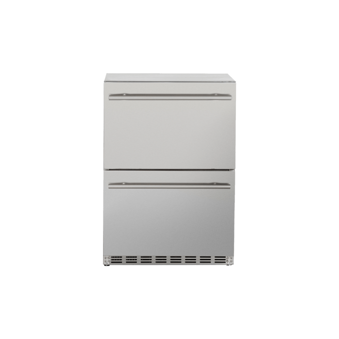 TrueFlame Refrigeration + Cooling TrueFlame 24&quot; 5.3C Deluxe Outdoor Rated 2-Drawer Fridge / TF-RFR-24DR2