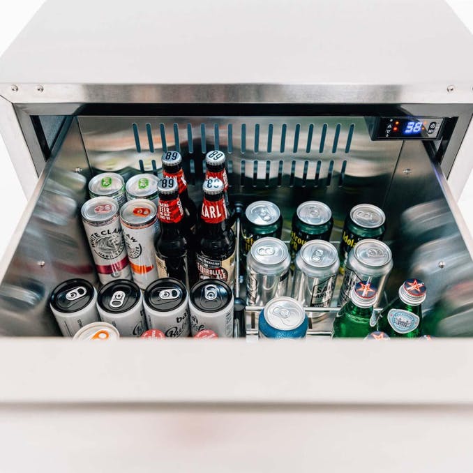 TrueFlame Refrigeration + Cooling TrueFlame 24" 5.3C Deluxe Outdoor Rated 2-Drawer Fridge / TF-RFR-24DR2