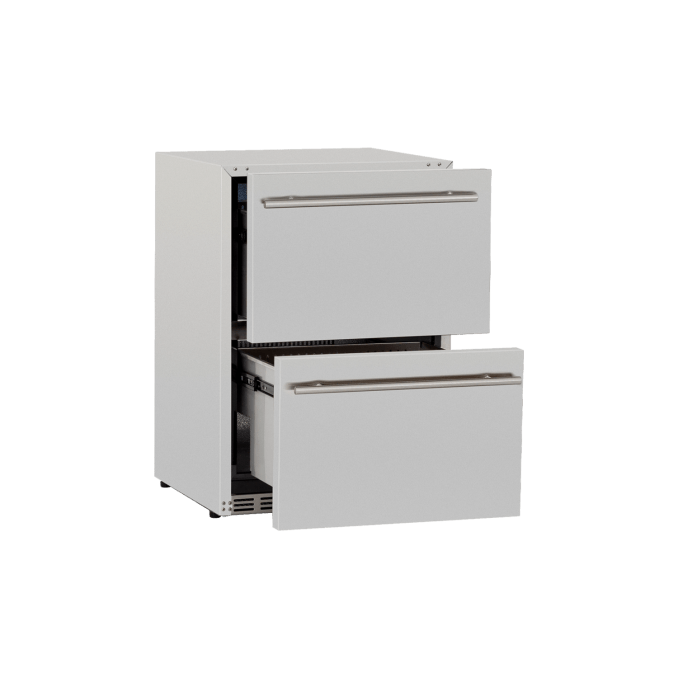 TrueFlame Refrigeration + Cooling TrueFlame 24" 5.3C Deluxe Outdoor Rated 2-Drawer Fridge / TF-RFR-24DR2