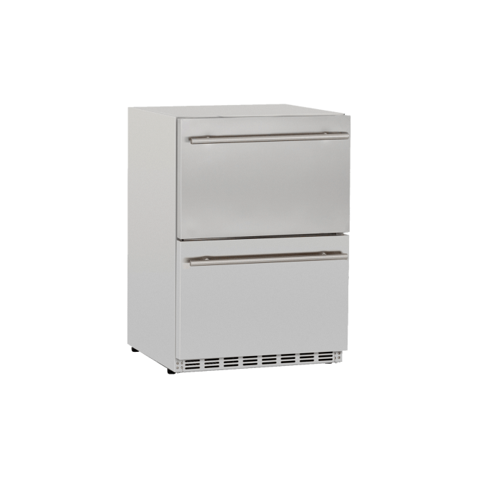 TrueFlame Refrigeration + Cooling TrueFlame 24&quot; 5.3C Deluxe Outdoor Rated 2-Drawer Fridge / TF-RFR-24DR2