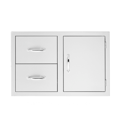 TrueFlame Refrigeration + Cooling 30 Inch / 2 / Drawers + Access Door TrueFlame Stainless Steel Combo Units / TF-TDC-17, TF-DC2-30, TF-DC2-33, TF-DC2-36, TF-DC2-42, TF-DC3-33, TF-DC2-33LP