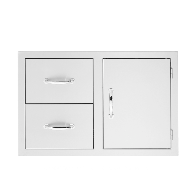 TrueFlame Refrigeration + Cooling 30 Inch / 2 / Drawers + Access Door TrueFlame Stainless Steel Combo Units / TF-TDC-17, TF-DC2-30, TF-DC2-33, TF-DC2-36, TF-DC2-42, TF-DC3-33, TF-DC2-33LP
