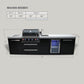 Mont Alpi 400 Black Stainless Steel Island with Beverage Center | 4-Burner Grill, Sink, Fridge | MAi400-BSSBEV