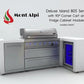 Mont Alpi 805 Deluxe Island with Fridge Cabinet and 90 Degree Corner / 6-Burner Grill, 2 Infrared Burners, Fridge, Stainless Steel / MAi805-D90FC