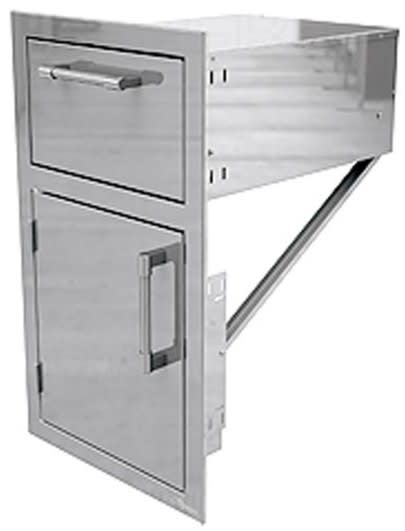Alfresco Accessories Alfresco 17 Inch Stainless Steel Door and Drawer Combo with Left Hinged, Soft Close, Smooth Full Extension Slides, Sturdy Dual-Wall Doors and Multiple Mounting Options