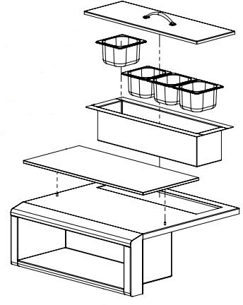 Alfresco Accessories Alfresco 30" Pizza Prep & Garnish Rail APS-30PPC