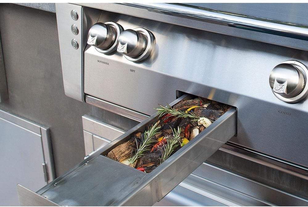 Alfresco Grill Alfresco 42" Cart Grill, 2 Burner, Rotis, Single Door, Double Drawer, Sear Zone, ALXE-42SZCD