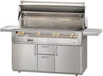 Alfresco Grill Natural Gas Alfresco 56" Deluxe Cart Grill, 3 Burner, Rotis, Double Door, Double Drawer, Sear Zone, ALXE-56BFGC