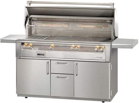 Alfresco Grill Natural Gas Alfresco 56" Deluxe Cart Grill, 3 Burner, Rotis, Double Door, Double Drawer, Sear Zone, ALXE-56BFGC