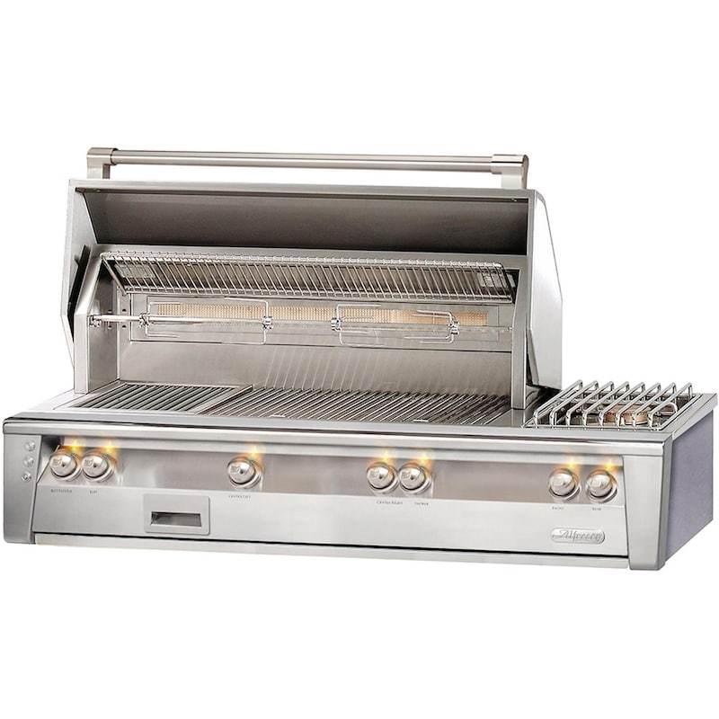 Alfresco Grill Natural Gas Alfresco ALXE 56-Inch Built-In Propane Gas Deluxe Grill With Sear Zone, Rotisserie, And Side Burner - ALXE-56SZ
