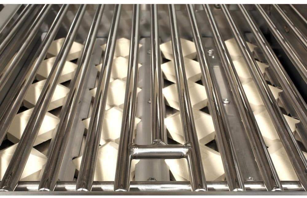 Alfresco Grills Alfresco 42 Inch Grill, Three BTU Burners, Integrated Rotisserie, Smoker and Herb Infuser System, 3-Position Warming Rack, Halogen Lighting, Nickel-Plated Control Knobs, and Refrigerated Cart: Natural Gas/ Liquid Propane