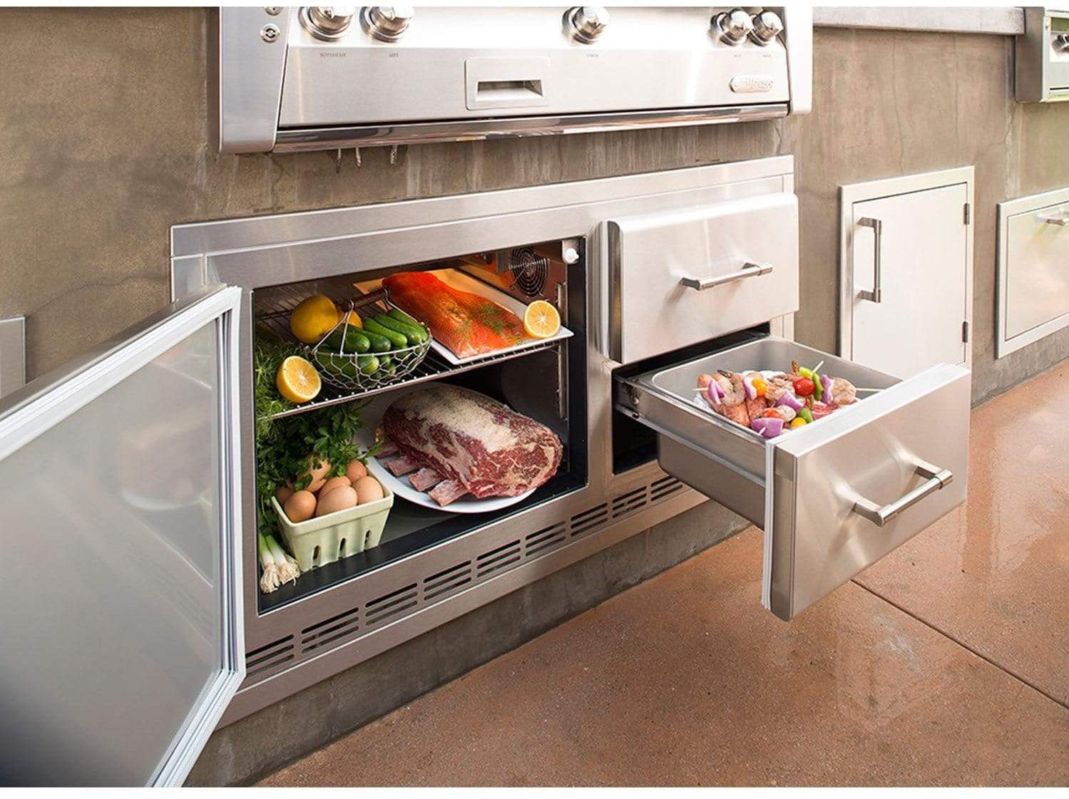 Alfresco Refrigeration + Cooling Alfresco 42" 7.25 Cubic Ft. Under-Grill Refrigerator ARXE-42