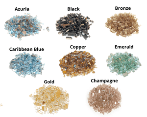 American Fyre Designs Accessories American Fyre Designs Reflective Fire Glass / Azuria, Black, Bronze, Caribbean Blue, Copper, Emerald, Gold, or Champagne