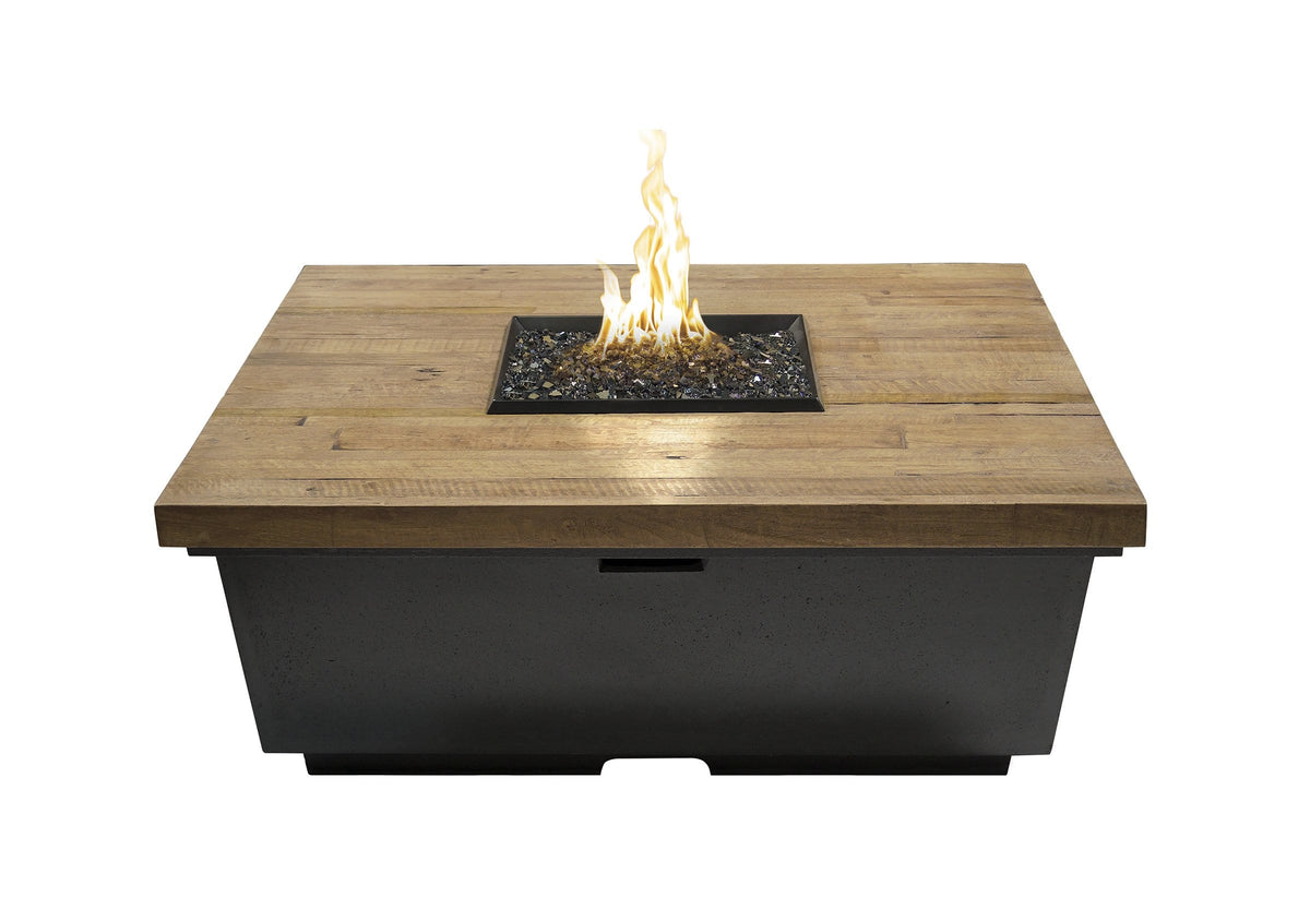 American Fyre Designs Fire Features French Barrel Oak / Natural Gas / Manual Ignition System American Fyre Designs 44&quot; Reclaimed Wood Contempo Square Gas Firetable / French Barrel Oak or Silver Pine / 784-BA-FO-M2NC, 784-BA-FO-M2PC, 784-BA-SP-M2NC, 784-BA-SP-M2PC, 784-BA-FO-F2NC, 784-BA-FO-F2PC, 784-BA-SP-F2NC, or 784-BA-SP-F2PC