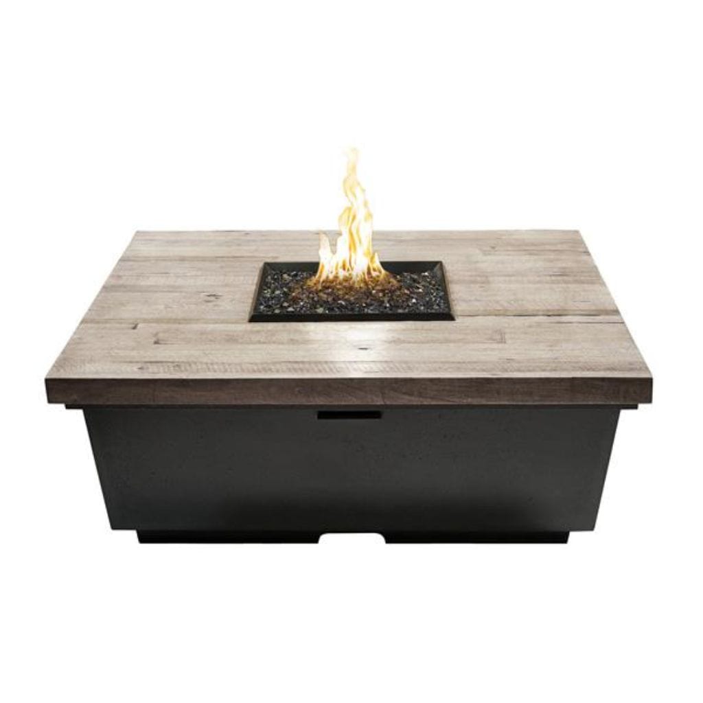 American Fyre Designs Fire Features Silver Pine / Natural Gas / Manual Ignition System American Fyre Designs 44&quot; Reclaimed Wood Contempo Square Gas Firetable / French Barrel Oak or Silver Pine / 784-BA-FO-M2NC, 784-BA-FO-M2PC, 784-BA-SP-M2NC, 784-BA-SP-M2PC, 784-BA-FO-F2NC, 784-BA-FO-F2PC, 784-BA-SP-F2NC, or 784-BA-SP-F2PC