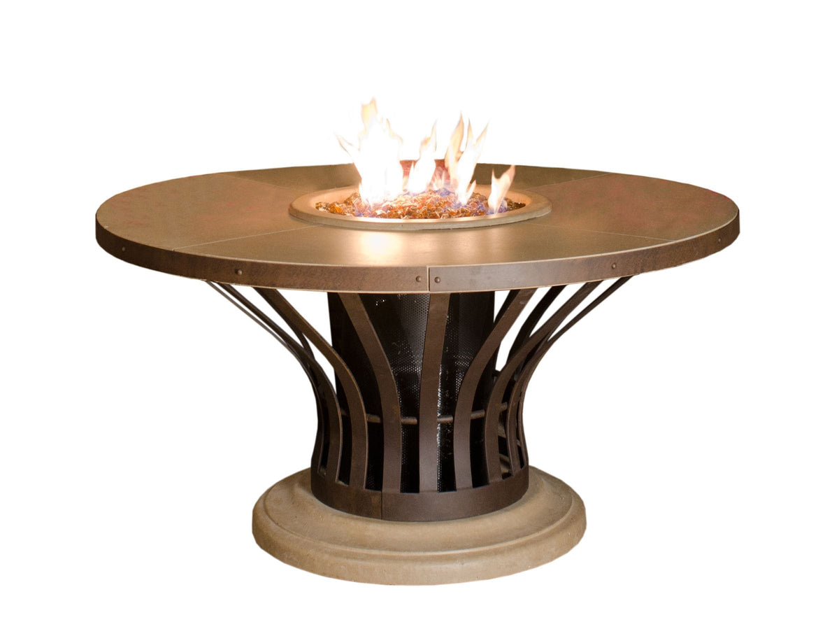 American Fyre Designs Fire Features American Fyre Designs 54&quot; Fiesta Round Dining Gas Firetable / 775-xx-11-M2NC or 775-xx-11-M2PC