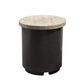 American Fyre Designs Fire Features Black Lava Base / Silver Pine Top (Reclaimed Wood) American Fyre Designs Contempo Tank/End Table / Black Lava, Café Blanco, Dark Basalt, Light Basalt, Smoke, Travertine, or White Aspen / 8510-BA, 8510-BA-FO, 8510-BA-SP, 8510-CB, 8510-DB, 8510-LB, 8510-SM, 8510-TR, or 8510-WA