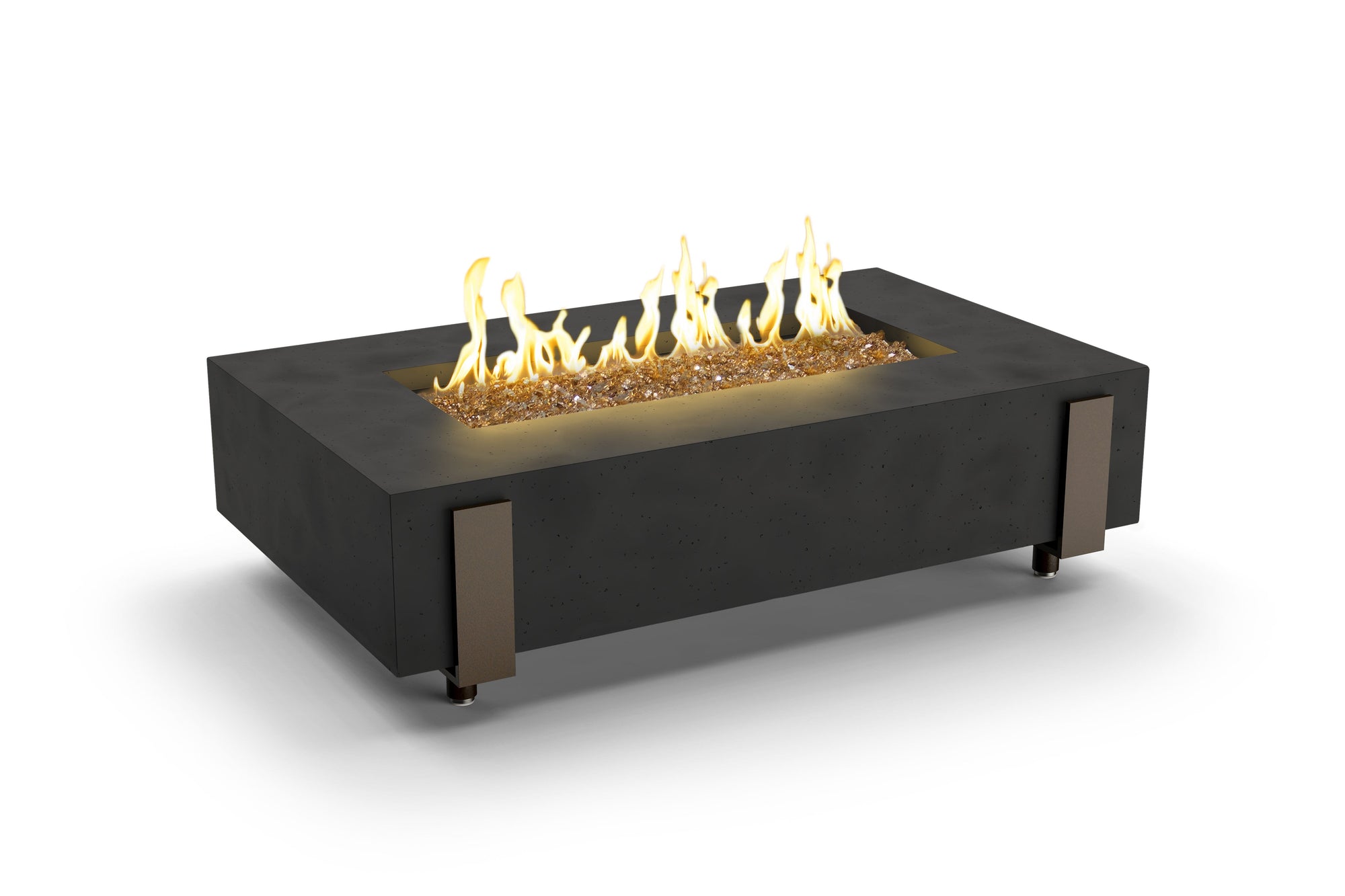 American Fyre Designs Fire Features American Fyre Designs Rectangle Iron Saddle Firetable / 580-xx-11-M7xC