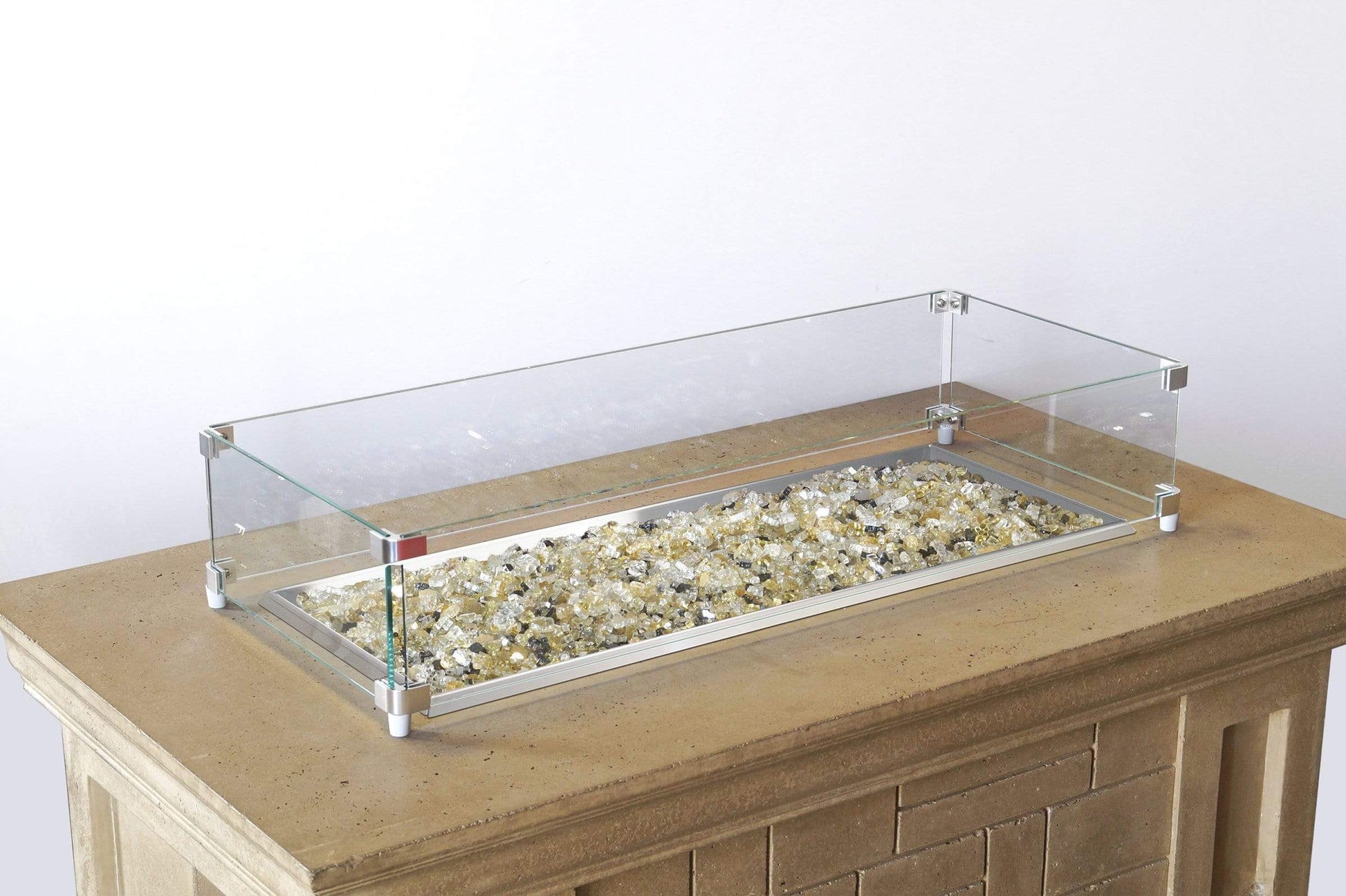 American Fyre Designs Fire Features American Fyre Designs Tempered Glass Wind Guards / Square, Rectangular, Small Firefall, Large Firefall, Round, Large Square, Milan, or Large Rectangular / 8202-WG, 8204-WG, 8205-WG, 8206-WG, 8208-WG, 8210-WG, 8212-WG, 8211-WG