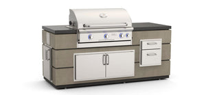 American Outdoor Grill Islands American Outdoor Grill Contemporary 650 GFRC Pre-Fab Island (35” x 82”) w/ Double Drawer Cut-out