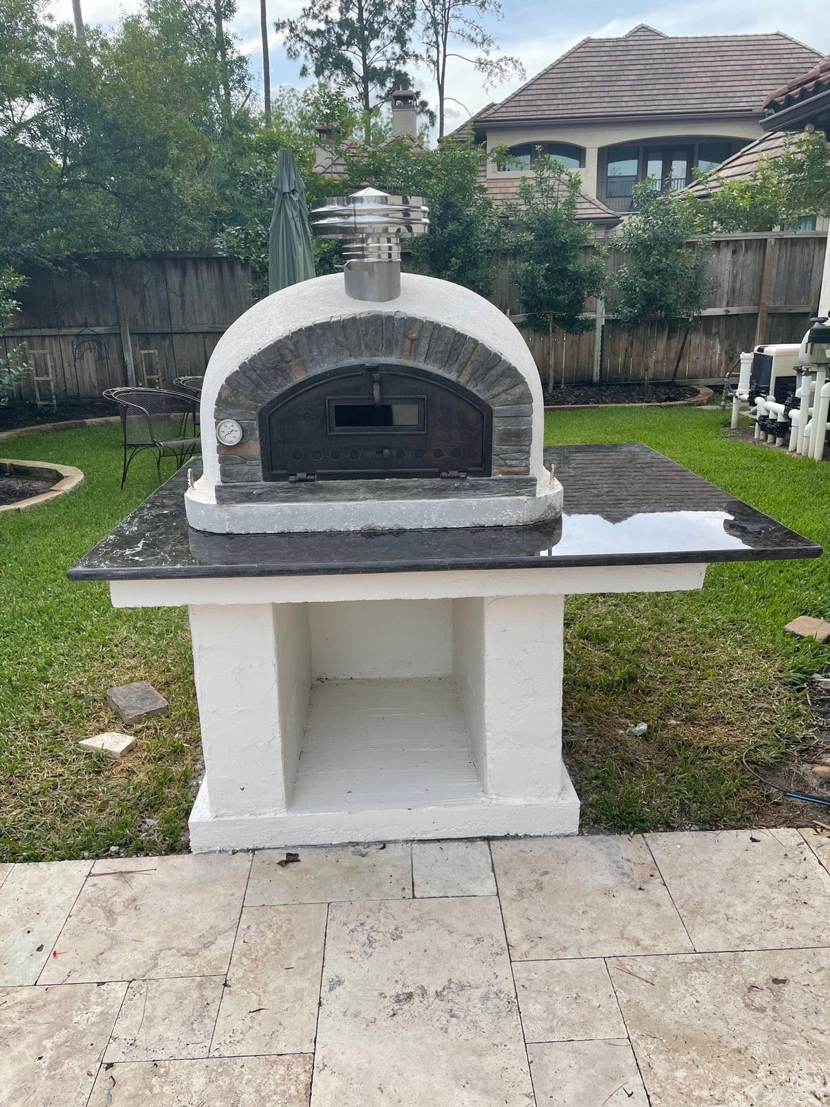 Authentic Pizza Ovens Pizza Ovens Authentic Pizza Ovens &#39;Buena Ventura Preto’ Premium Wood-Fired Pizza Oven / Handmade, Brick, Stacked Stone, Bake, Roast / BUENABPREM