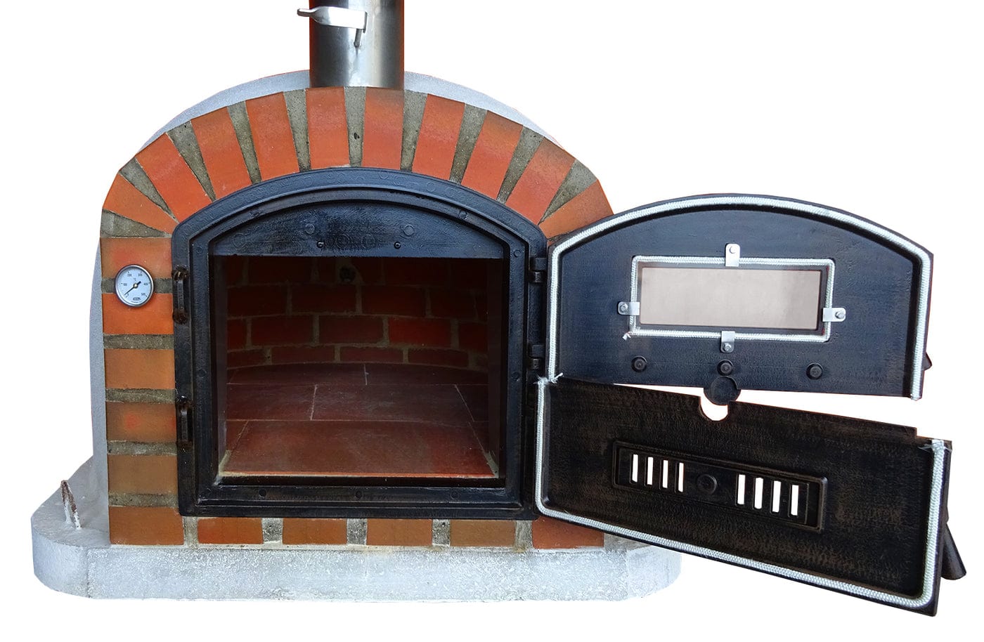 Authentic Pizza Ovens Large ‘Maximus Prime’ BLACK Portable Wood-Fired Pizza  Oven / Handmade, Stacked Stone, Bake, Roast / PRIMEB