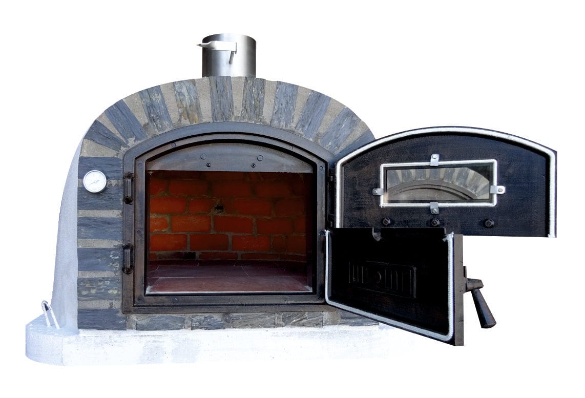 Authentic Pizza Ovens Pizza Ovens Authentic Pizza Ovens ‘Lisboa Stone Arch’ Premium Wood-Fired Pizza Oven / Handmade, Brick, Bake, Roast, Rotisserie / LISSAPREM